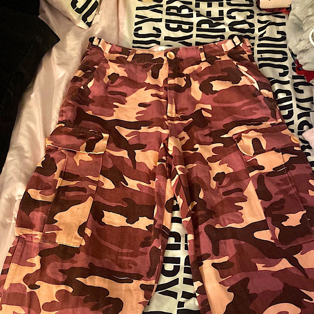 These are pink combo pants